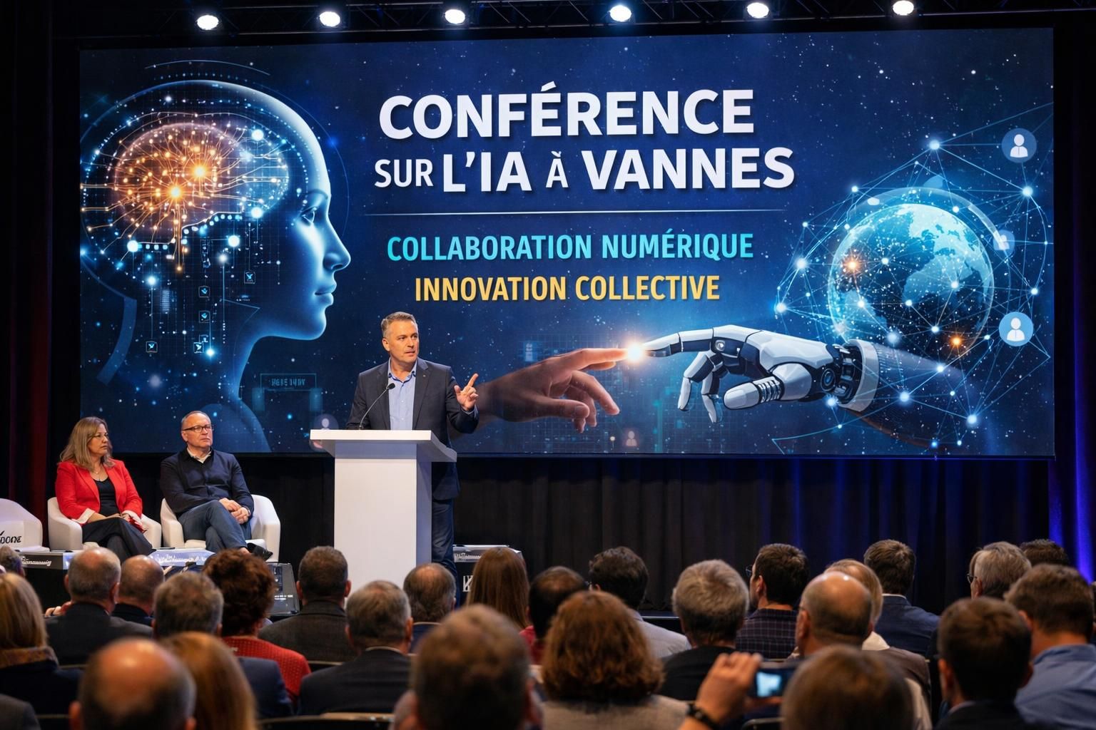 découvrez comment une conférence à vannes explore le potentiel de l'intelligence artificielle pour réinventer le numérique grâce à la puissance du travail collectif.