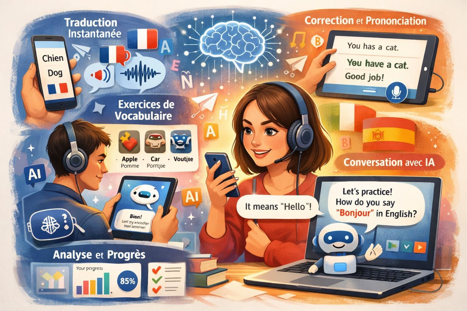 découvrez comment l'intelligence artificielle transforme l'apprentissage des langues en offrant des méthodes innovantes et personnalisées pour maîtriser rapidement de nouvelles compétences linguistiques.
