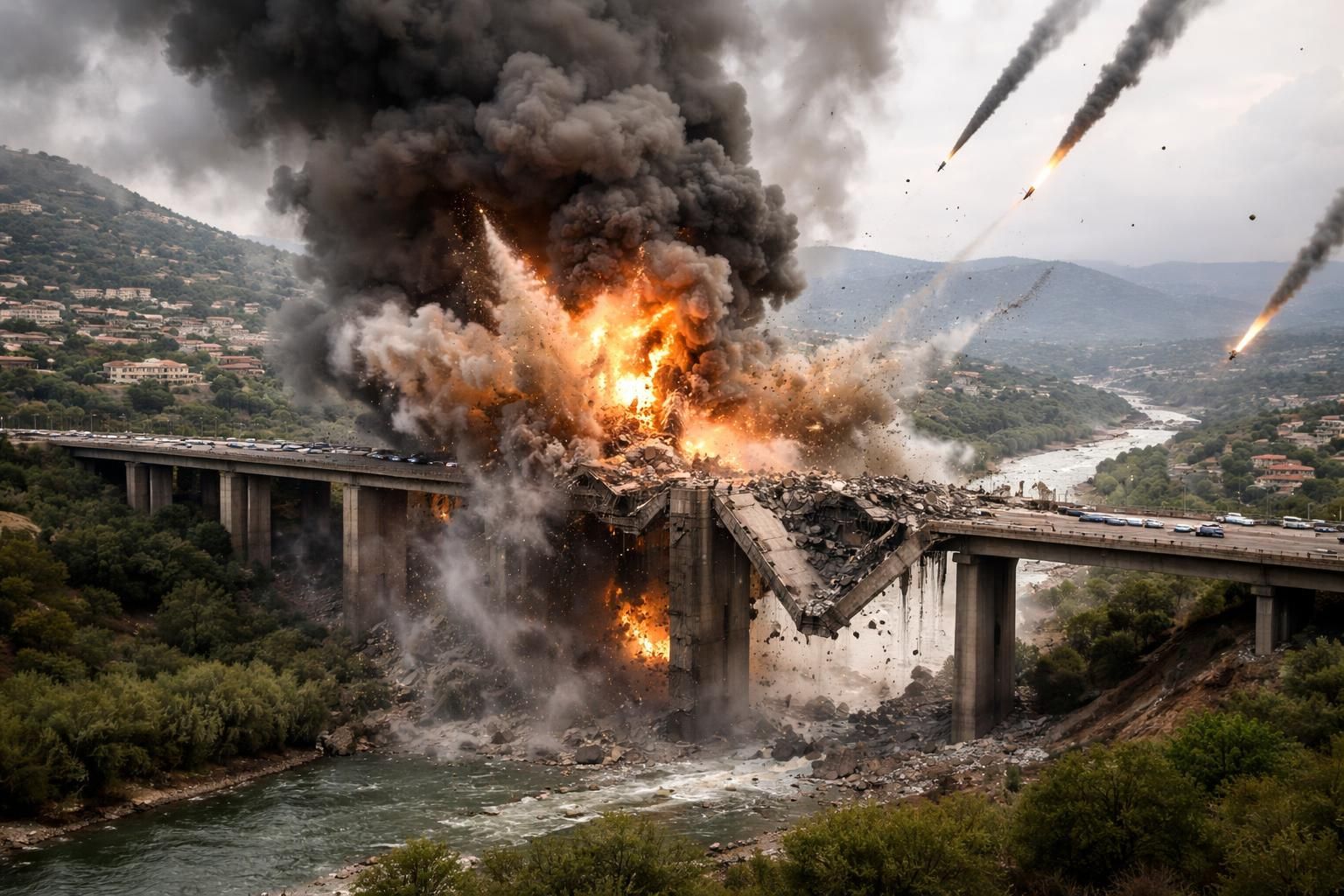 une frappe israélienne ciblée détruit un pont stratégique dans le sud du liban, provoquant un impact significatif sur la région et ses infrastructures.