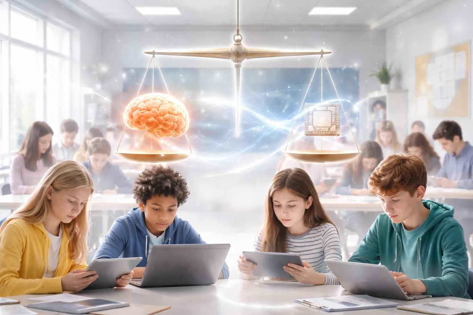 découvrez comment des collégiens explorent l'intelligence artificielle, apprenant à maîtriser cette technologie entre risques et opportunités.