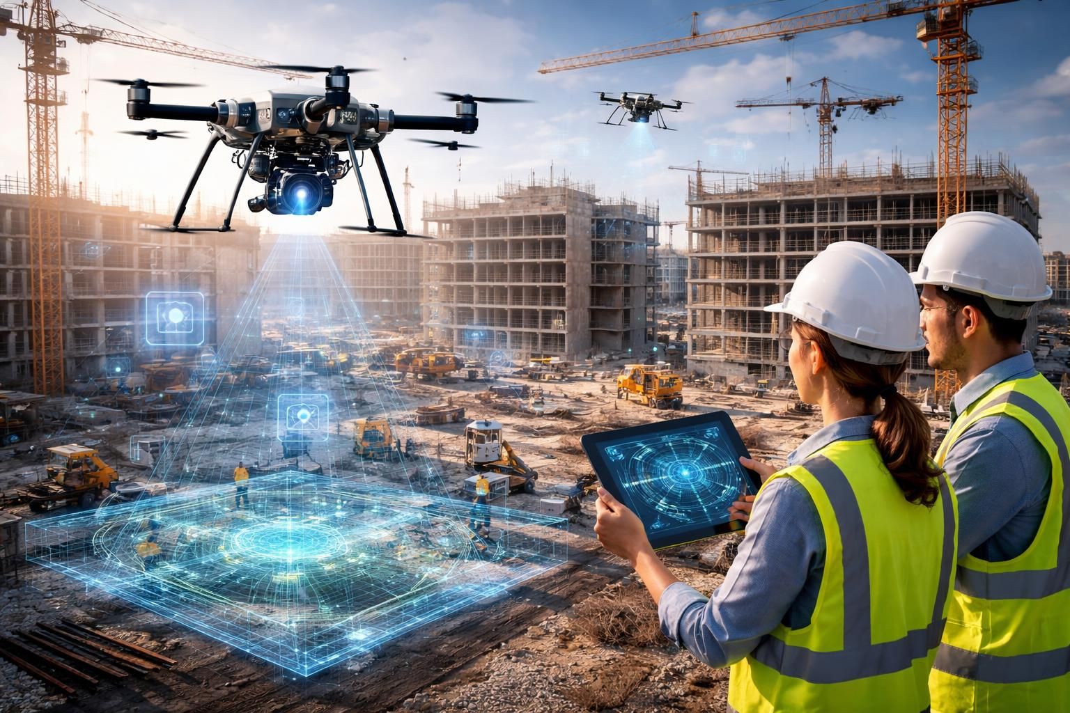 découvrez comment l'intelligence artificielle et les drones transforment les métiers du bâtiment et des travaux publics en apportant innovation, sécurité et efficacité sur les chantiers.