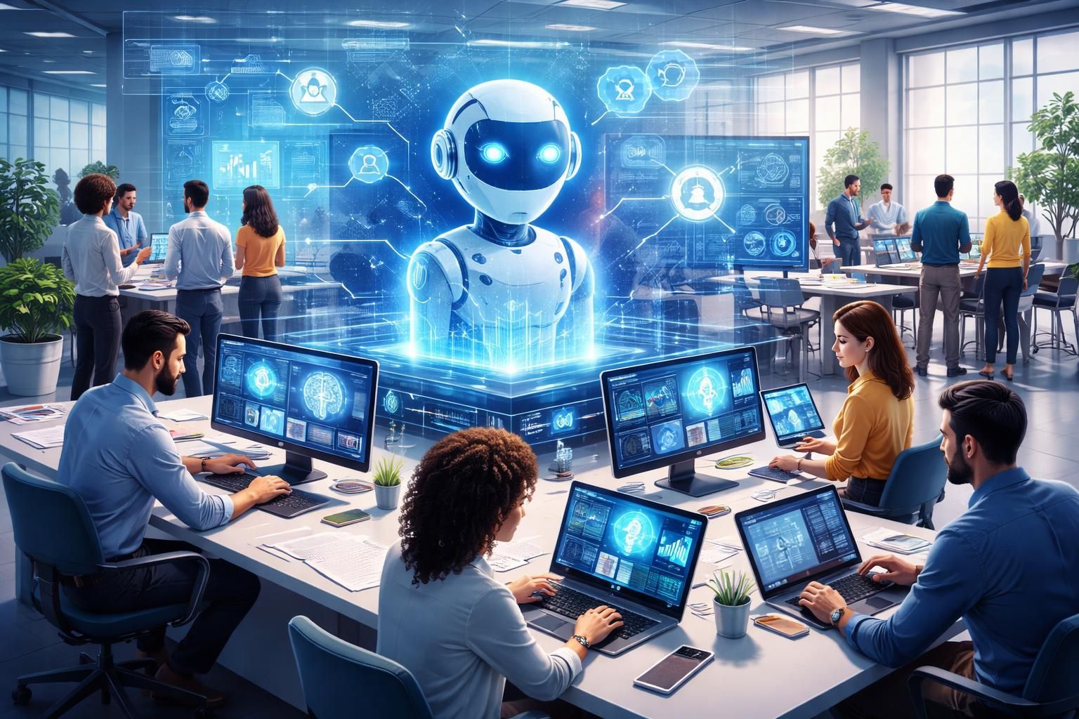 découvrez comment l'intelligence artificielle agit comme un puissant catalyseur, révolutionnant la transformation organisationnelle et boostant l'efficacité des entreprises.