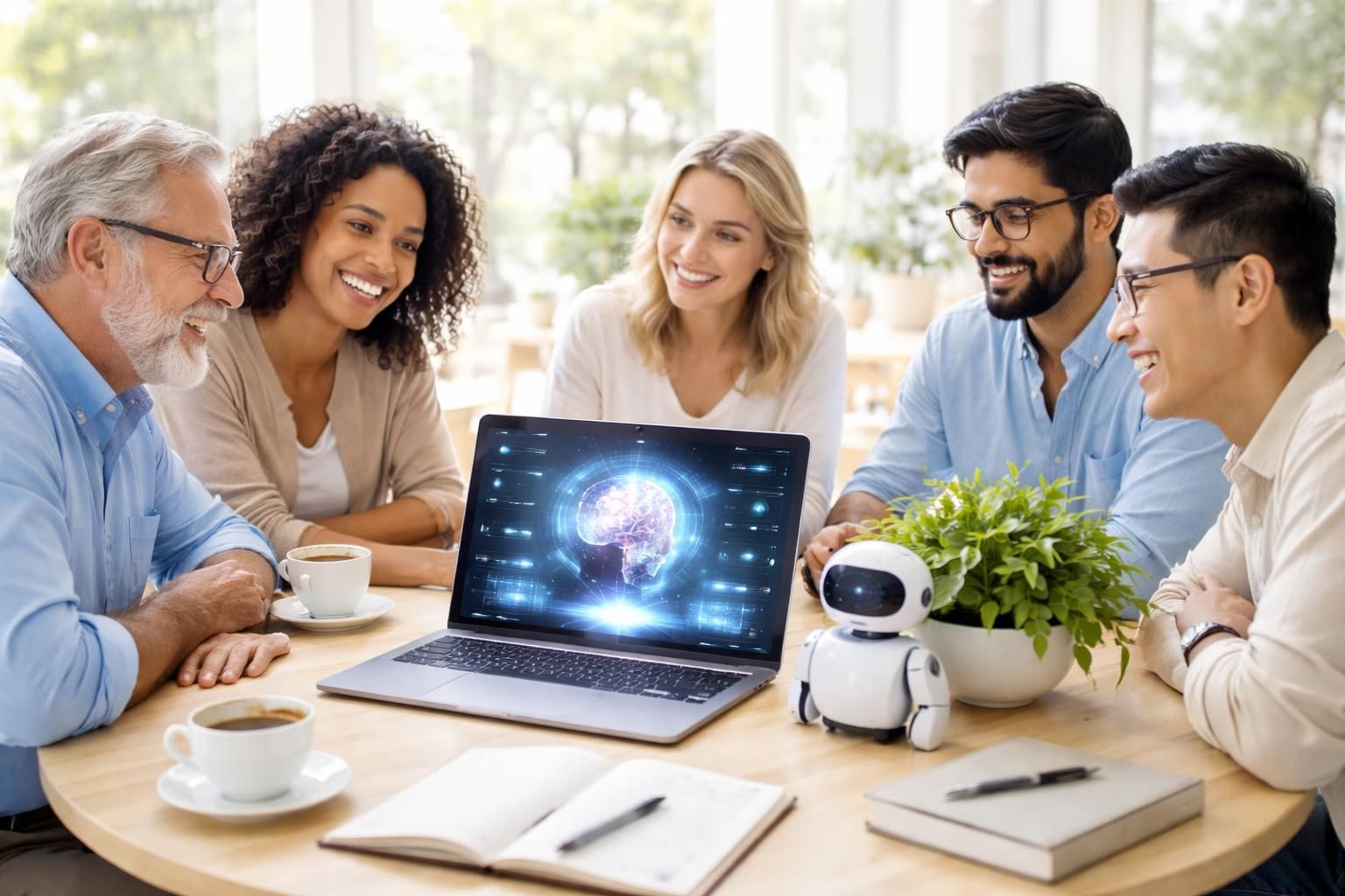 participez à la rencontre au café citoyen pour explorer les échanges entre intelligence naturelle et artificielle, et réfléchir ensemble aux impacts sur notre société.