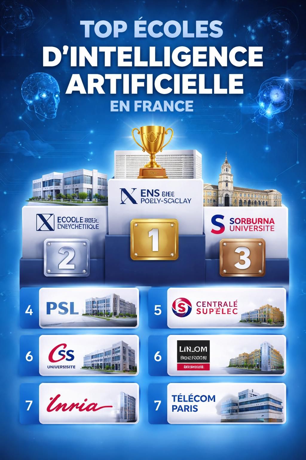 découvrez notre guide sélectif des meilleurs ms et msc en intelligence artificielle proposés par les grandes écoles françaises pour booster votre carrière tech.