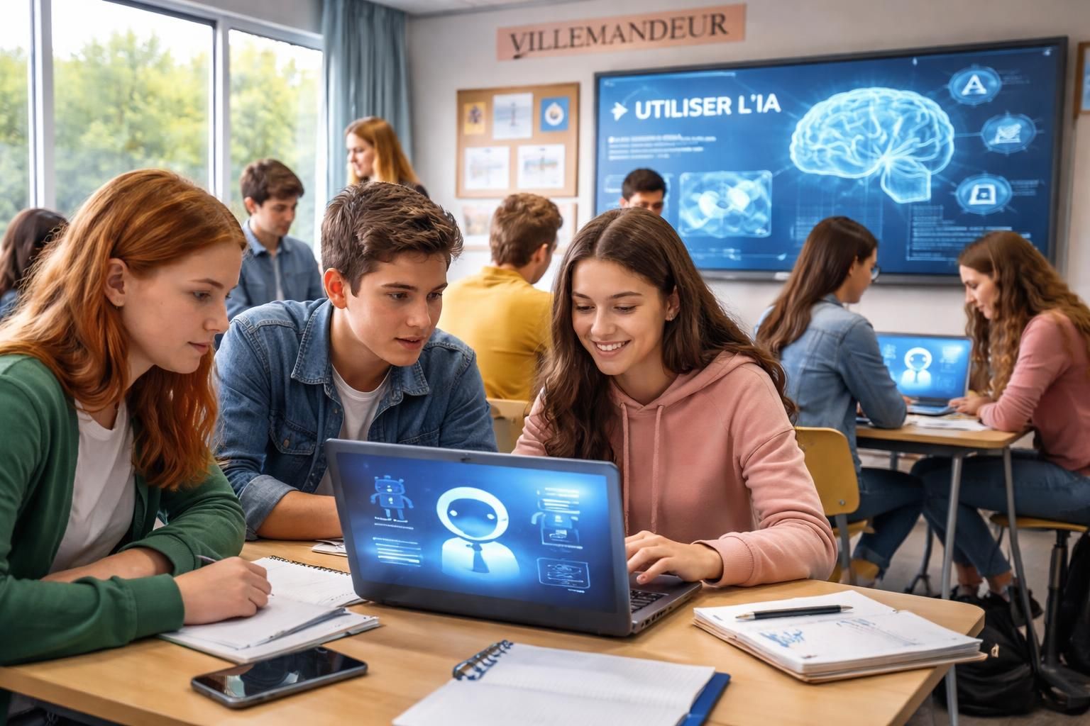 à villemandeur, les lycéens du lycée durzy explorent et relèvent les défis posés par l'intelligence artificielle, entre apprentissage et innovation.