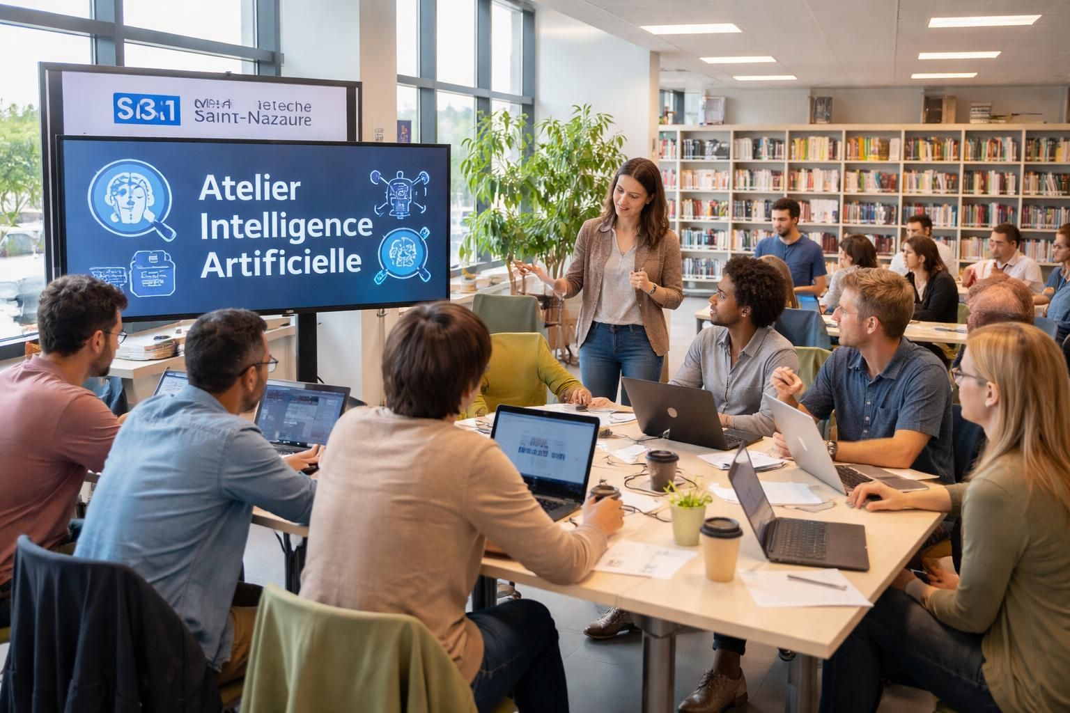 découvrez à la médiathèque de saint-nazaire une formation ludique qui facilite la compréhension de l'intelligence artificielle pour tous les publics.