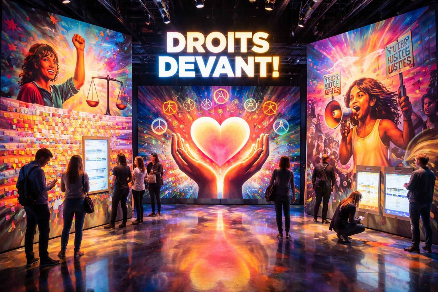 découvrez une exposition immersive qui explore les 'droits devant' à l’ère de l’intelligence artificielle, mettant en lumière les enjeux juridiques et éthiques liés aux nouvelles technologies.