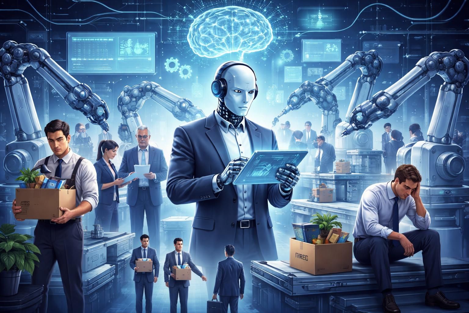 explorez les enjeux de l'intelligence artificielle et son impact potentiel sur l'avenir des emplois humains. faut-il craindre une disparition totale des postes ou envisager une collaboration homme-machine ?