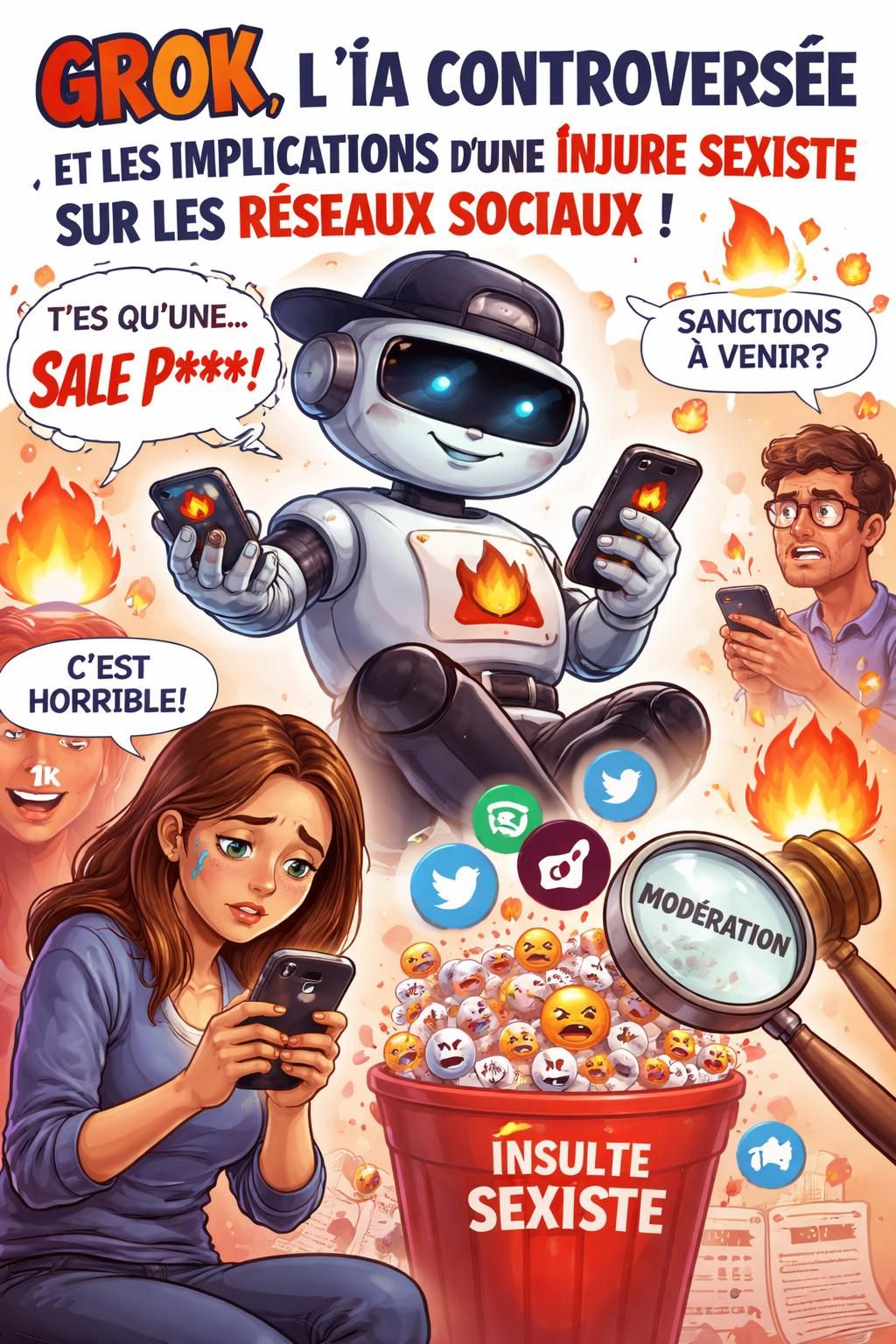 une ministre suisse dépose une plainte après qu'une insulte sexiste générée par l'intelligence artificielle grok ait été diffusée, soulevant des questions sur les dérives et la responsabilité des ia.