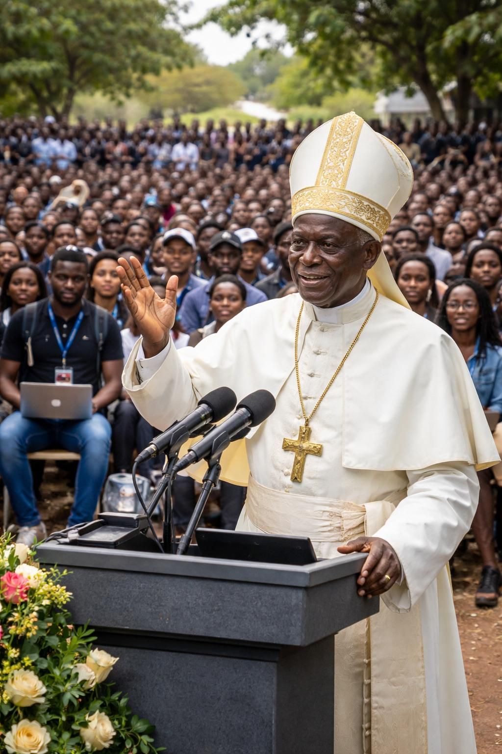 léon xiv met en garde contre les dangers imminents de l'intelligence artificielle avant de quitter le cameroun, soulignant ses impacts potentiellement dévastateurs.
