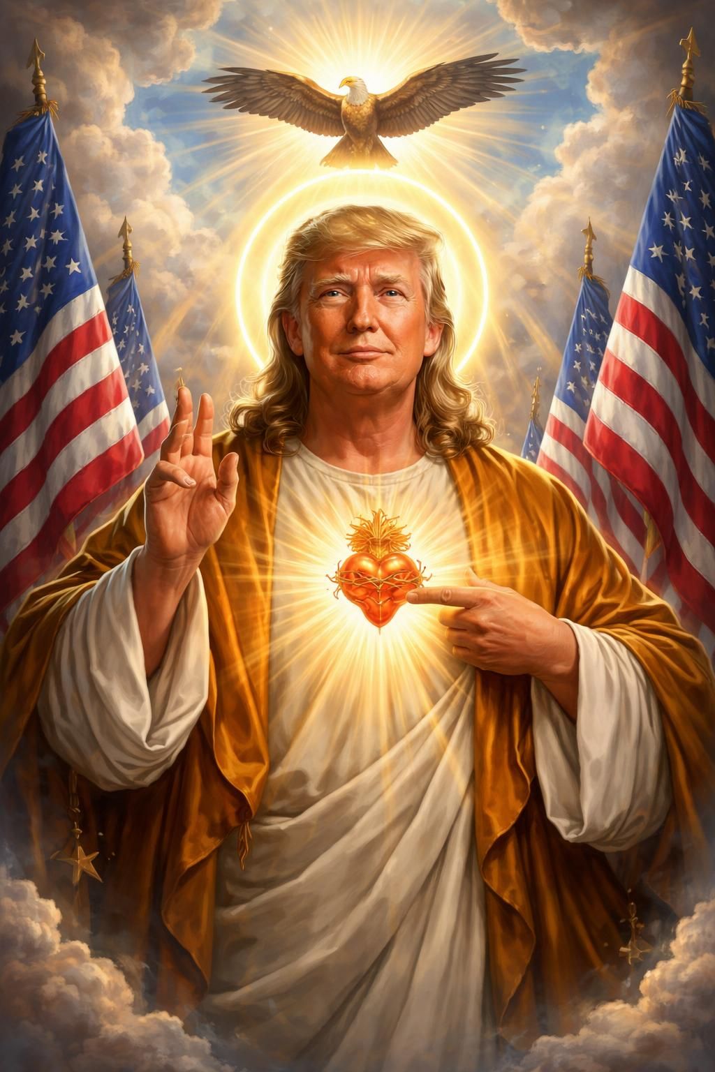 après des critiques pour blasphème, le président américain trump retire une image le comparant à jésus, suscitant un débat intense.