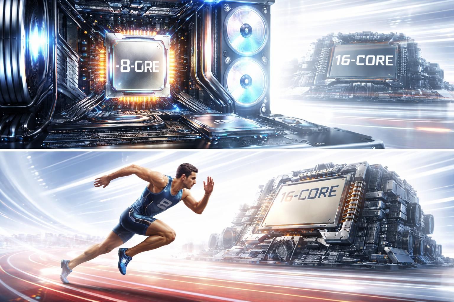 découvrez comment un processeur 8 cœurs d'amd dépasse un modèle 16 cœurs grâce à une technologie gaming révolutionnaire qui change la donne pour les joueurs exigeants.