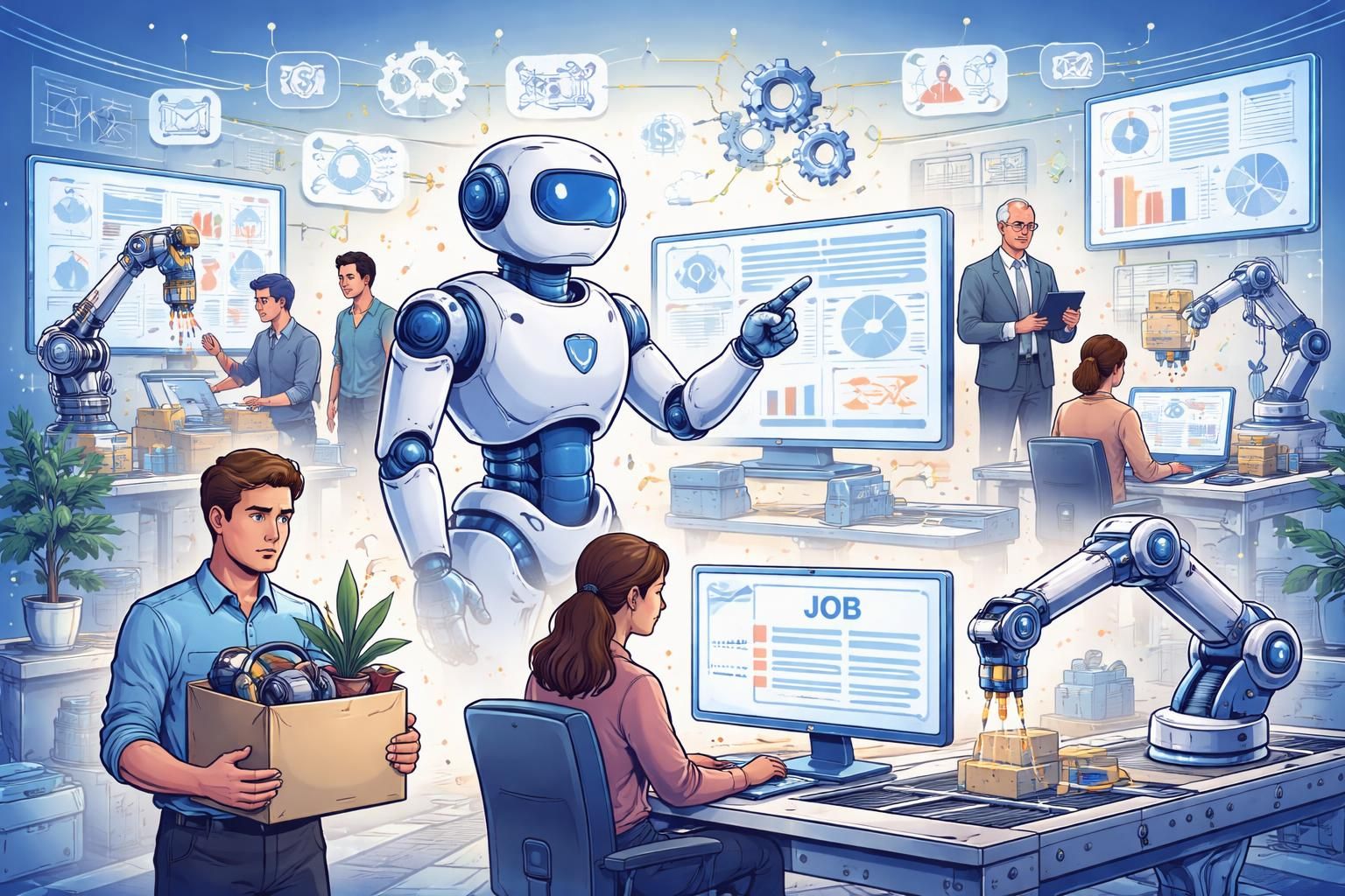 découvrez comment l'intelligence artificielle transforme l'économie actuelle et analysez les enjeux d'une possible vague de changements majeurs dans notre société.