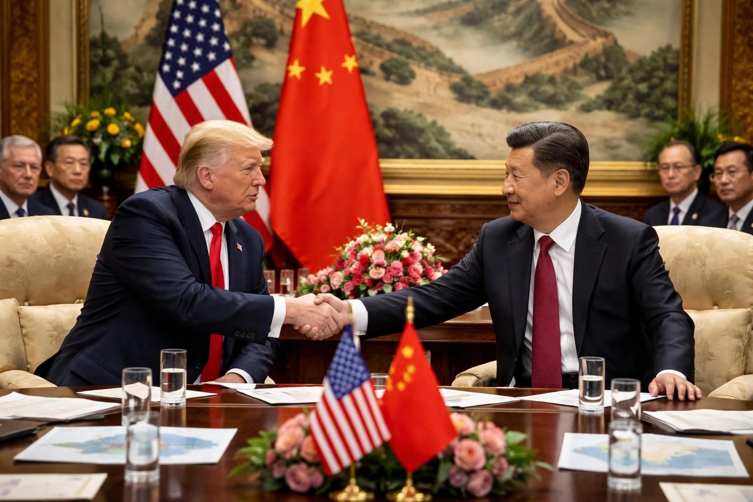donald trump se rend à pékin pour une rencontre décisive avec xi jinping, marquant un tournant important dans les relations sino-américaines.