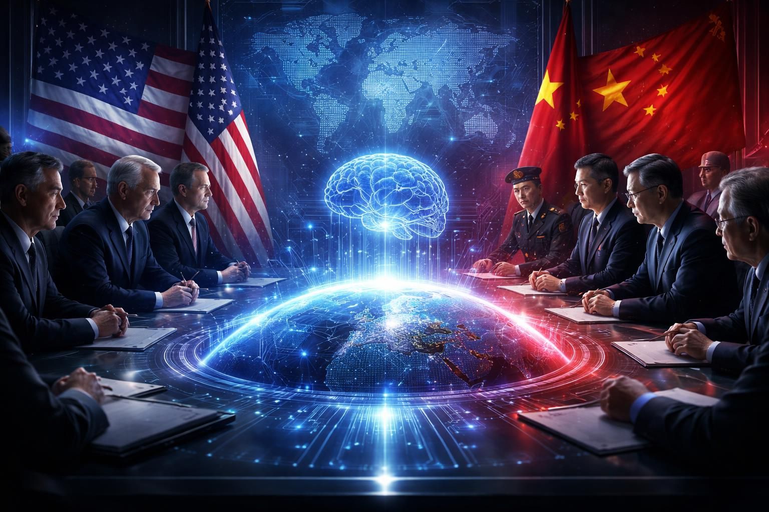 découvrez comment les états-unis et la chine envisagent un dialogue stratégique pour gérer leur rivalité technologique dans la nouvelle guerre froide de l'intelligence artificielle.