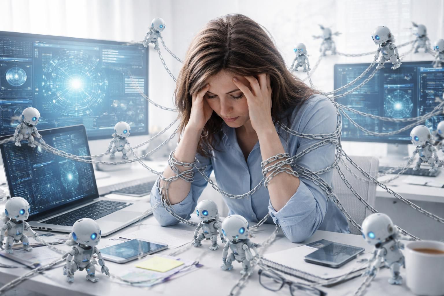 découvrez comment l'intelligence artificielle peut devenir une source de stress et de burn-out, et apprenez à identifier les signes avant-coureurs pour mieux gérer cette nouvelle forme de pression au travail.