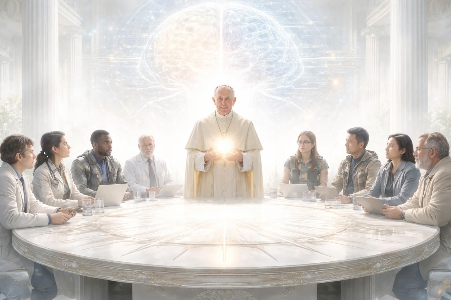 le pape léon xiv inaugure un comité consacré à l'exploration éthique de l'intelligence artificielle, visant à guider son développement responsable et humain.