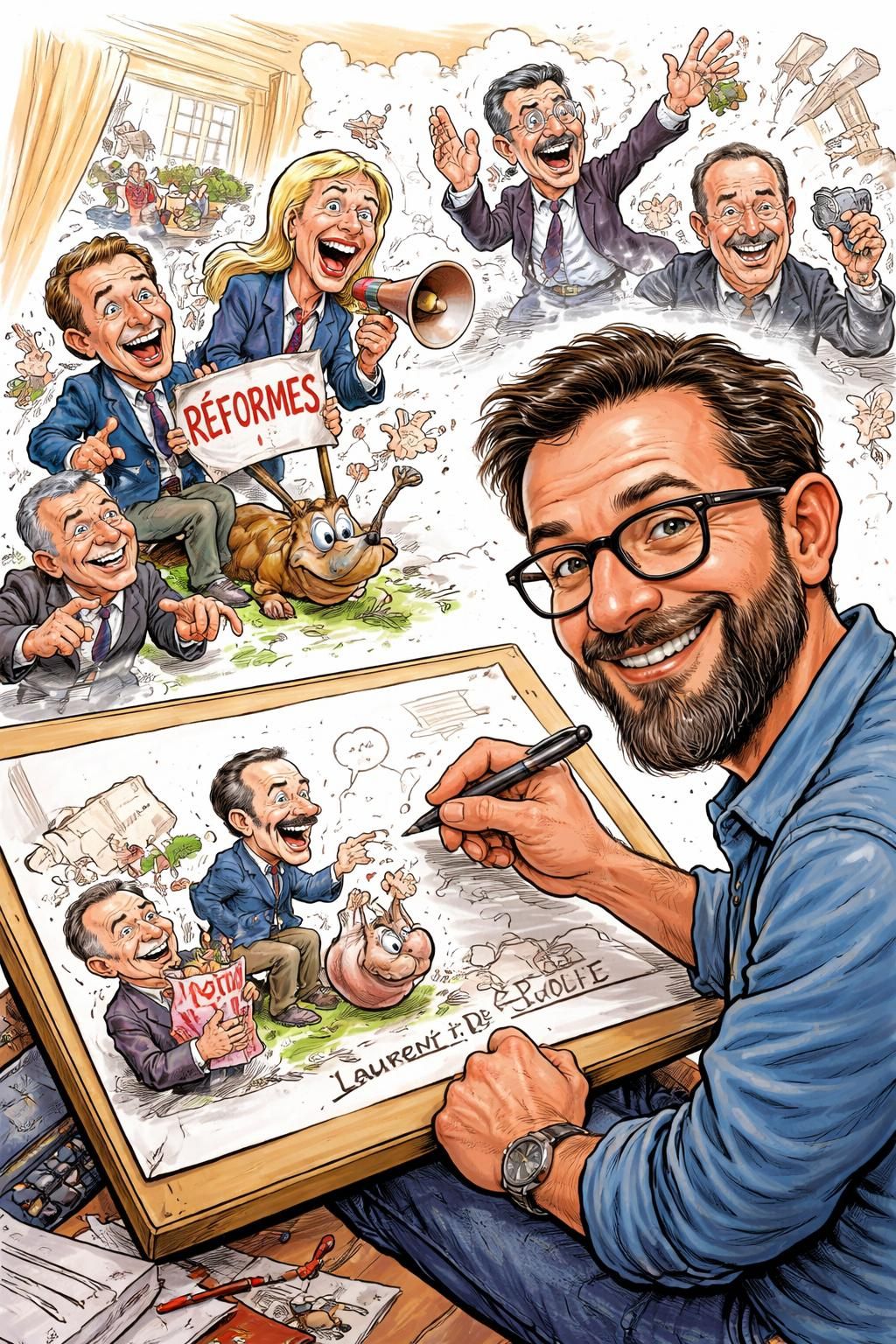 découvrez l'avis de laurent deloire, caricaturiste à saint-chamond, qui affirme que l'intelligence artificielle ne pourra jamais remplacer la créativité humaine unique.