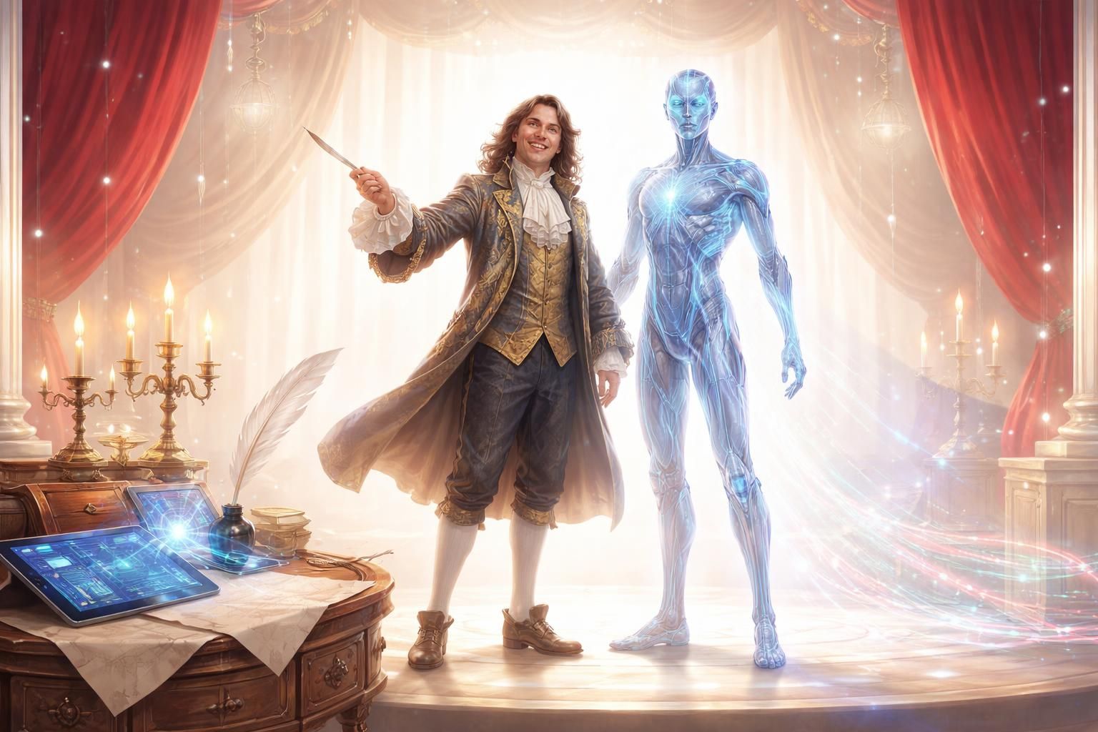 découvrez « sur les traces de molière », la première pièce de théâtre co-écrite avec l'intelligence artificielle, une création innovante qui mêle tradition et technologie.