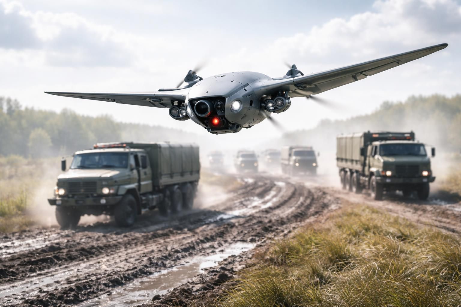 découvrez comment un drone kamikaze équipé d'intelligence artificielle est utilisé pour cibler les convois russes en ukraine, illustrant l'évolution de la guerre technologique moderne.