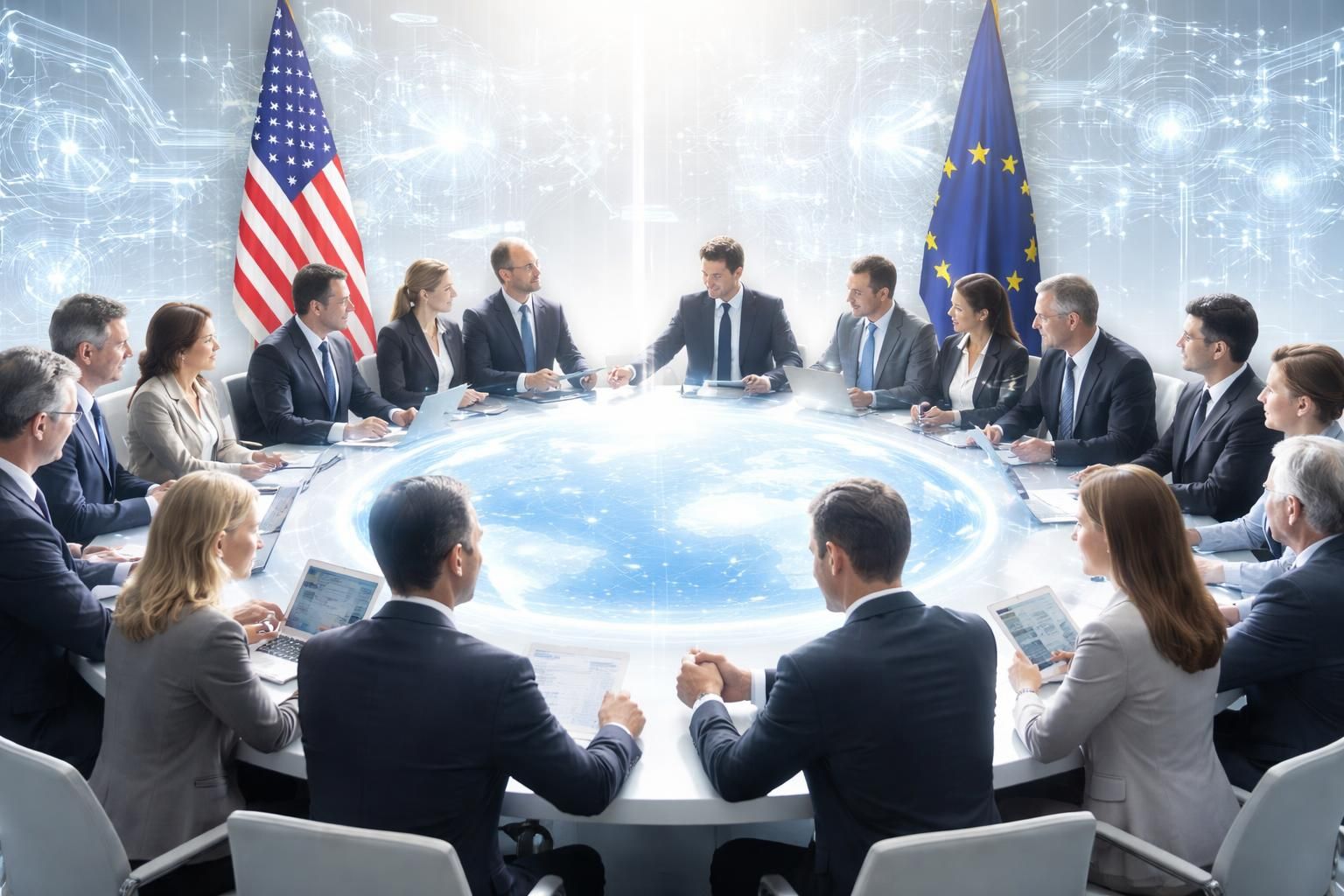 washington incite l'europe à harmoniser sa stratégie d'intelligence artificielle avec celle des états-unis pour renforcer la collaboration et l'innovation à l'échelle mondiale.