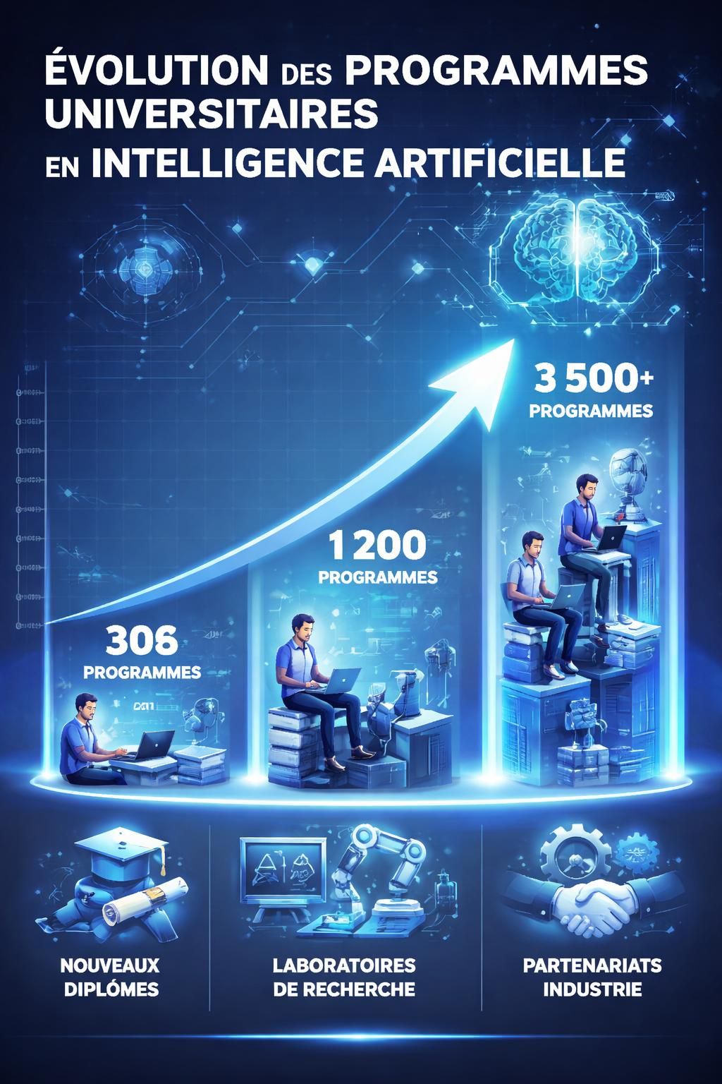 découvrez comment la montée en flèche des diplômes en intelligence artificielle transforme les étudiants en experts de pointe, prêts à relever les défis technologiques de demain.