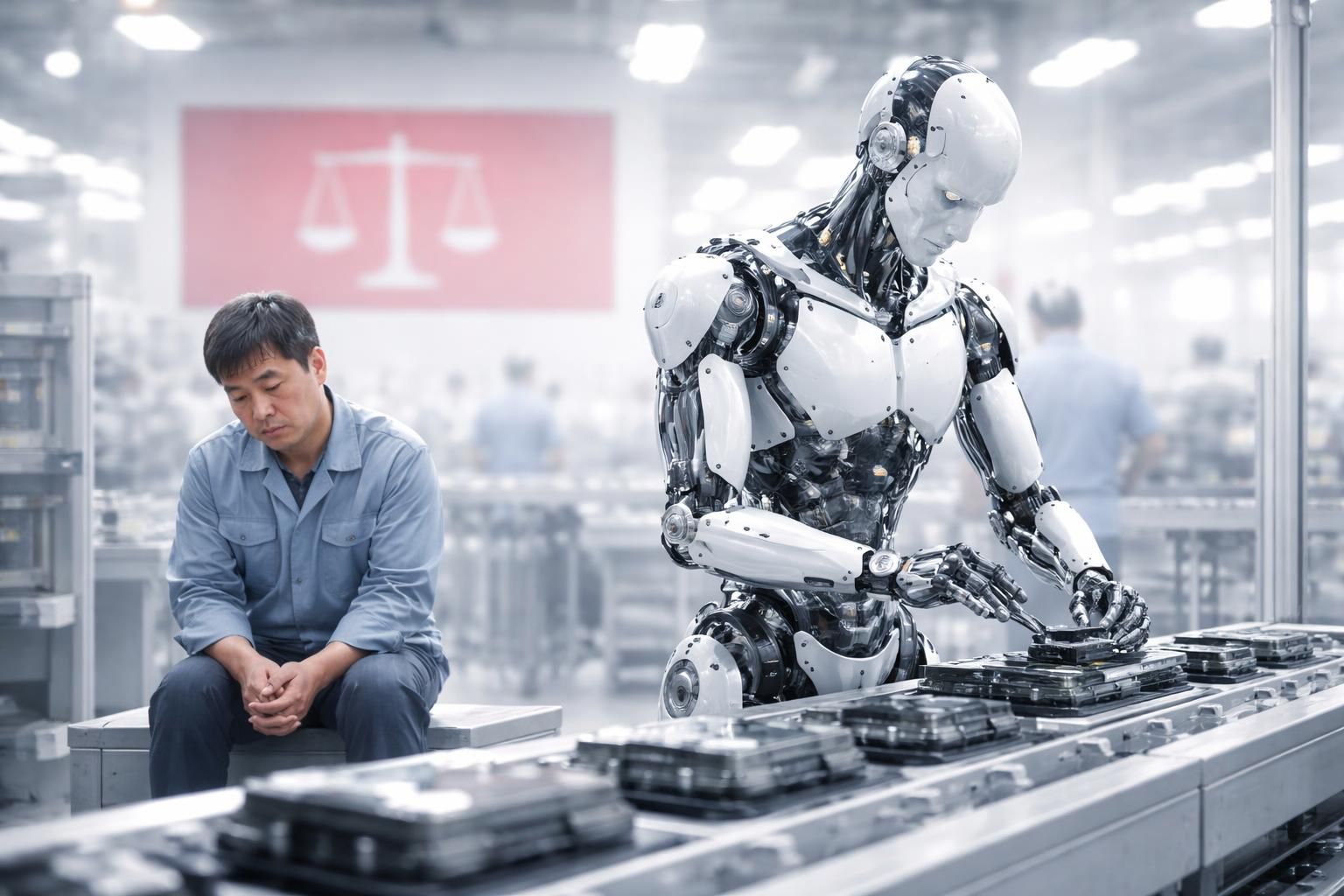 une société en chine condamnée pour avoir remplacé un employé par un robot, soulevant des questions éthiques et juridiques autour de l'intelligence artificielle.