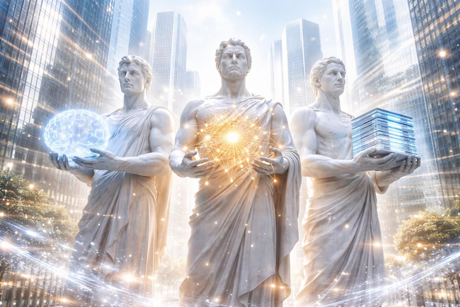 découvrez comment le trio de géants américains se prépare à dominer la bourse au milieu de l'essor fulgurant de l'intelligence artificielle.