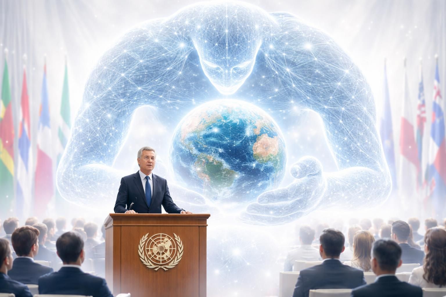 le secrétaire général de l'onu appelle à une régulation internationale de l'intelligence artificielle pour protéger l'avenir de l'humanité et assurer un développement éthique et sécurisé.