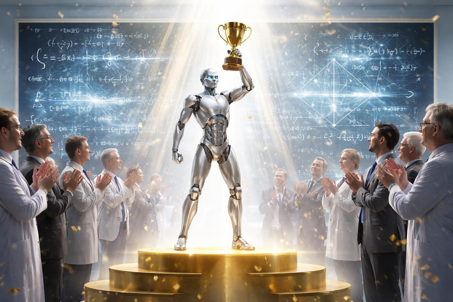 découvrez comment, pour la première fois, une intelligence artificielle a remporté le titre de championne en mathématiques, marquant une avancée historique dans le domaine.