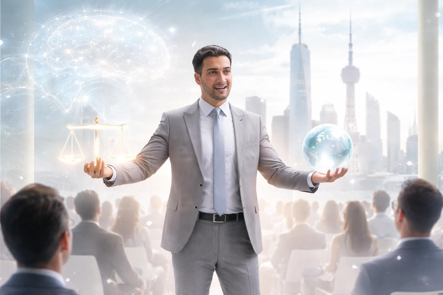 au sommet mondial de shanghai, sofiene hemissi plaide pour une gouvernance éthique et responsable de l'intelligence artificielle, mettant en avant l'importance de principes moraux dans son développement.