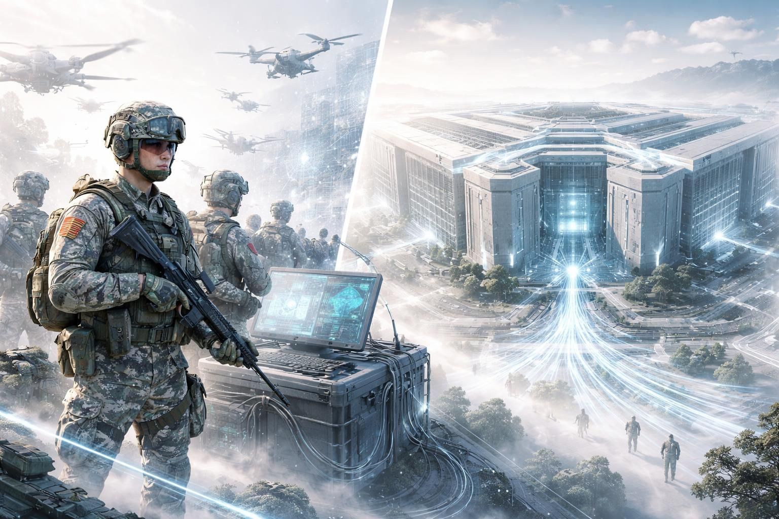découvrez comment l'armée chinoise intensifie ses opérations tandis que le pentagone renforce sa sécurité informatique en développant des data centers stratégiques pour protéger ses informations sensibles.