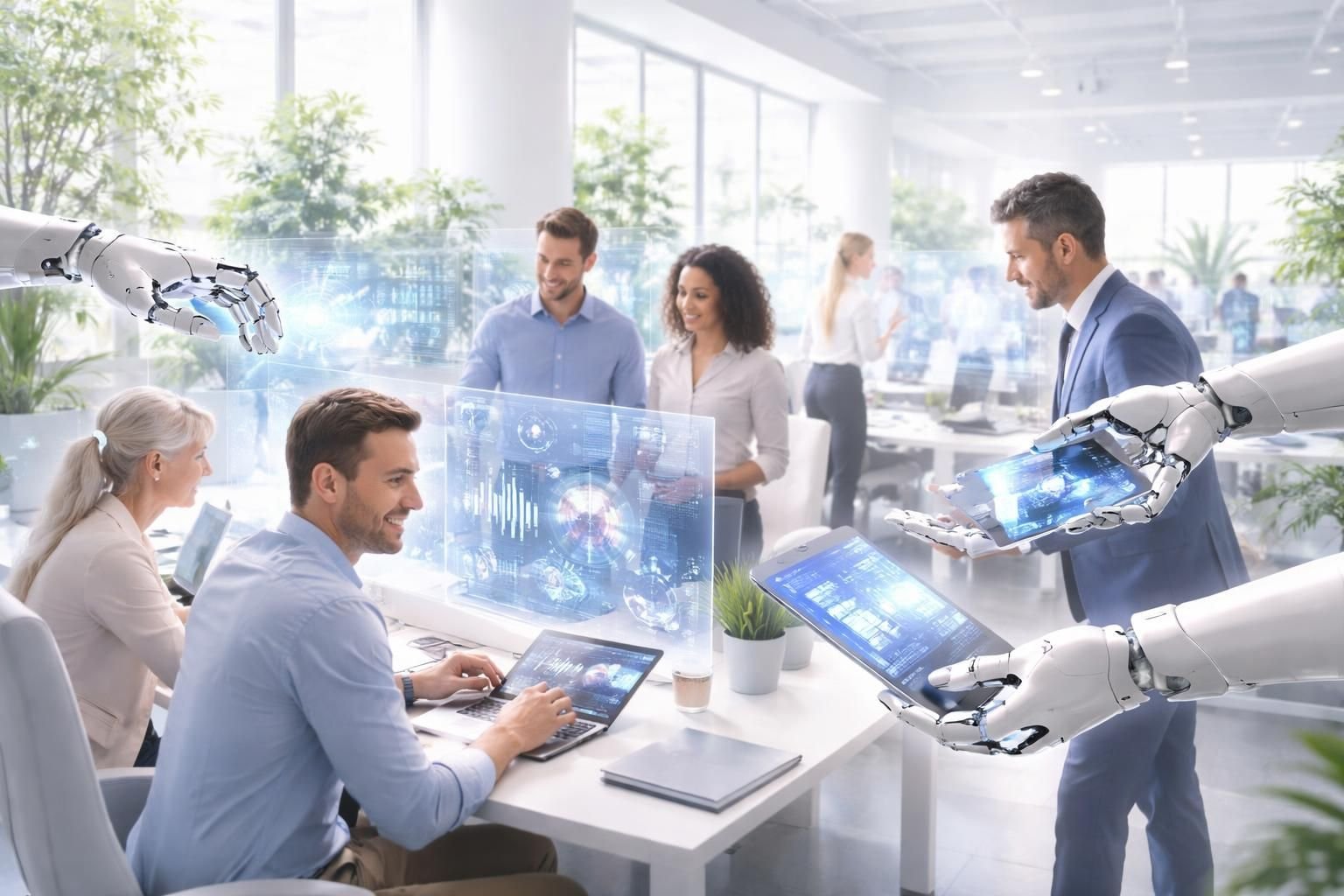 découvrez comment l'intelligence artificielle transforme les bureaux européens et les bénéfices concrets qu'elle apporte au quotidien des entreprises.