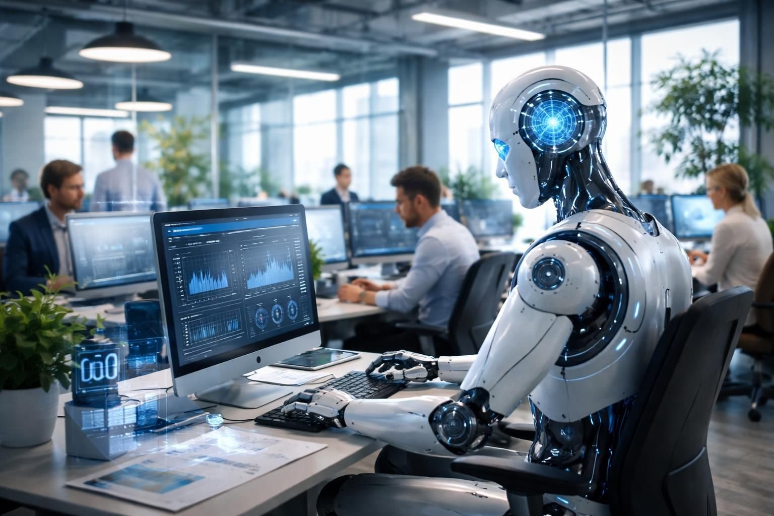 découvrez comment l'intelligence artificielle transforme les bureaux européens et explorez les bénéfices concrets qu'elle apporte aux entreprises et employés.