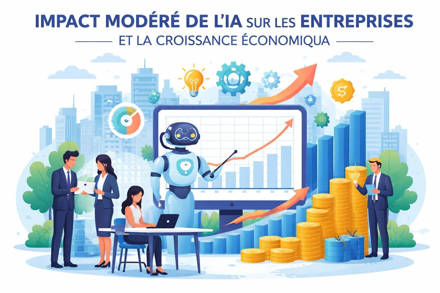 découvrez comment l'intelligence artificielle devrait influencer modérément la croissance économique à court terme dans cette vidéo explicative.