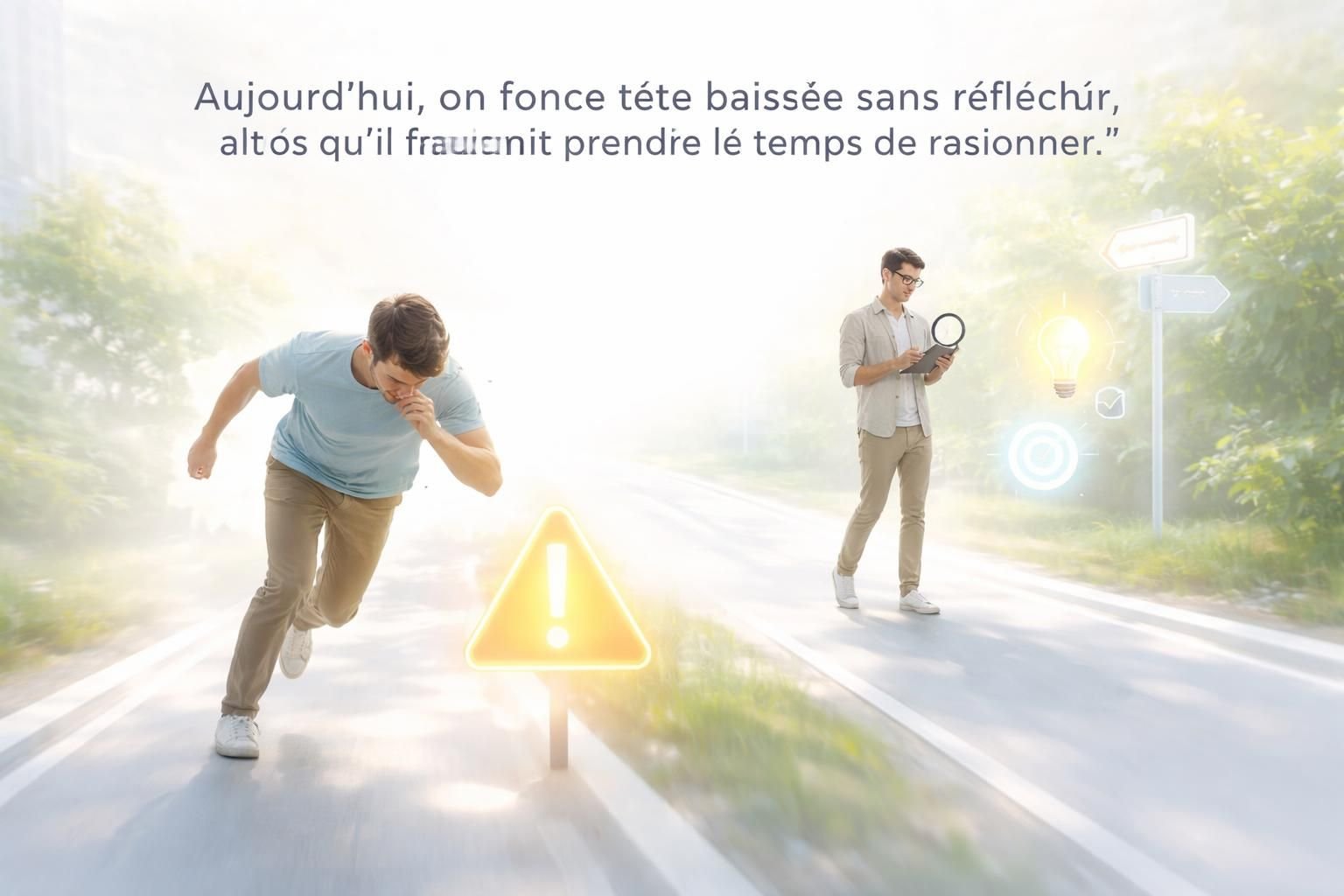 découvrez un entretien captivant sur l'intelligence artificielle, où il est souligné l'importance de ne pas avancer sans réfléchir, mais de prendre le temps de raisonner pour un usage éclairé et responsable de cette technologie.