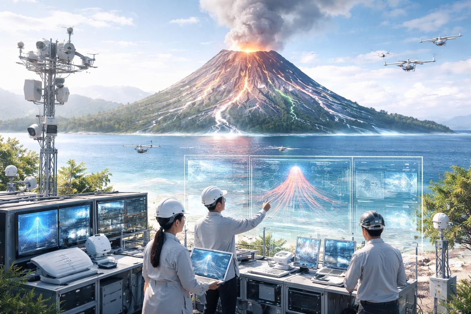 découvrez comment l'indonésie utilise l'intelligence artificielle pour surveiller en temps réel l'éruption du volcan anak krakatoa, renforçant la sécurité et la prévention des risques naturels.