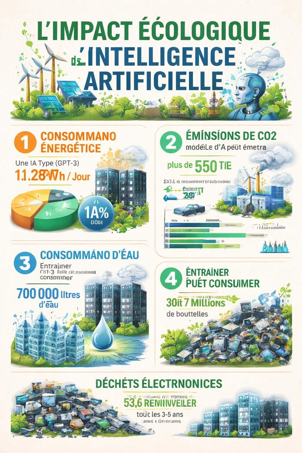découvrez comment l'impact écologique de l'intelligence artificielle pourrait augmenter de sept fois dans les cinq prochaines années et les enjeux environnementaux associés.