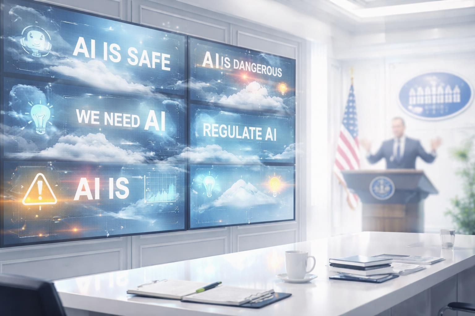 analyse des déclarations changeantes de la maison-blanche sur l'intelligence artificielle et leurs implications, selon gr...