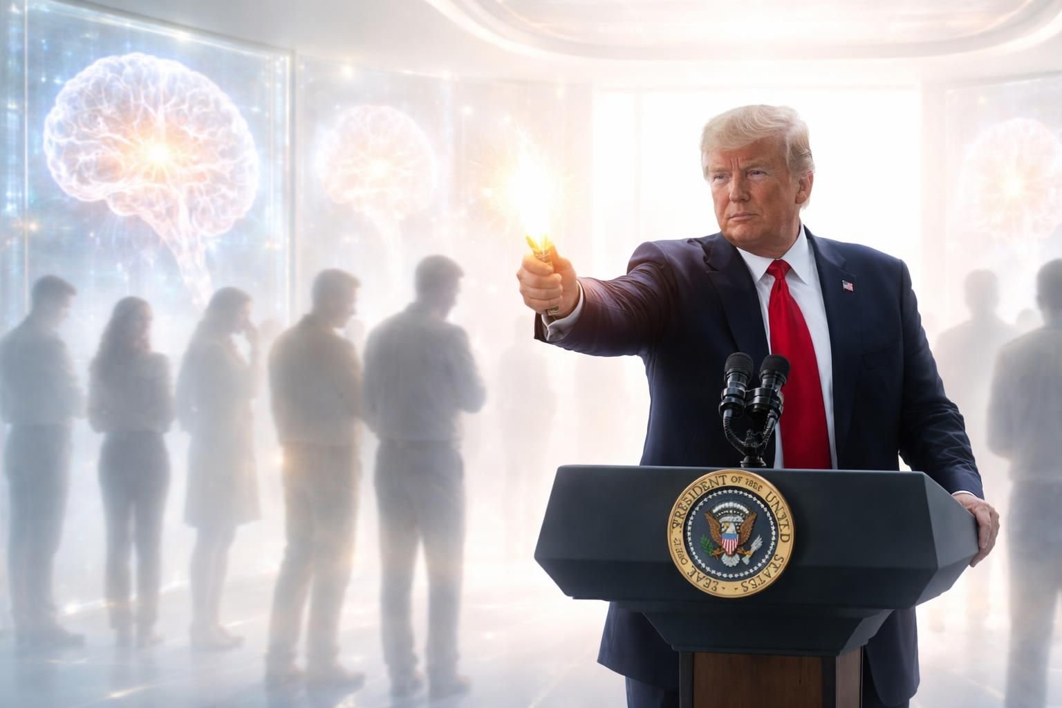 découvrez pourquoi donald trump renomme l'intelligence artificielle en « super intelligence » et menace de qualifier d'« ennemi » ceux qui ne suivent pas cette nouvelle appellation.